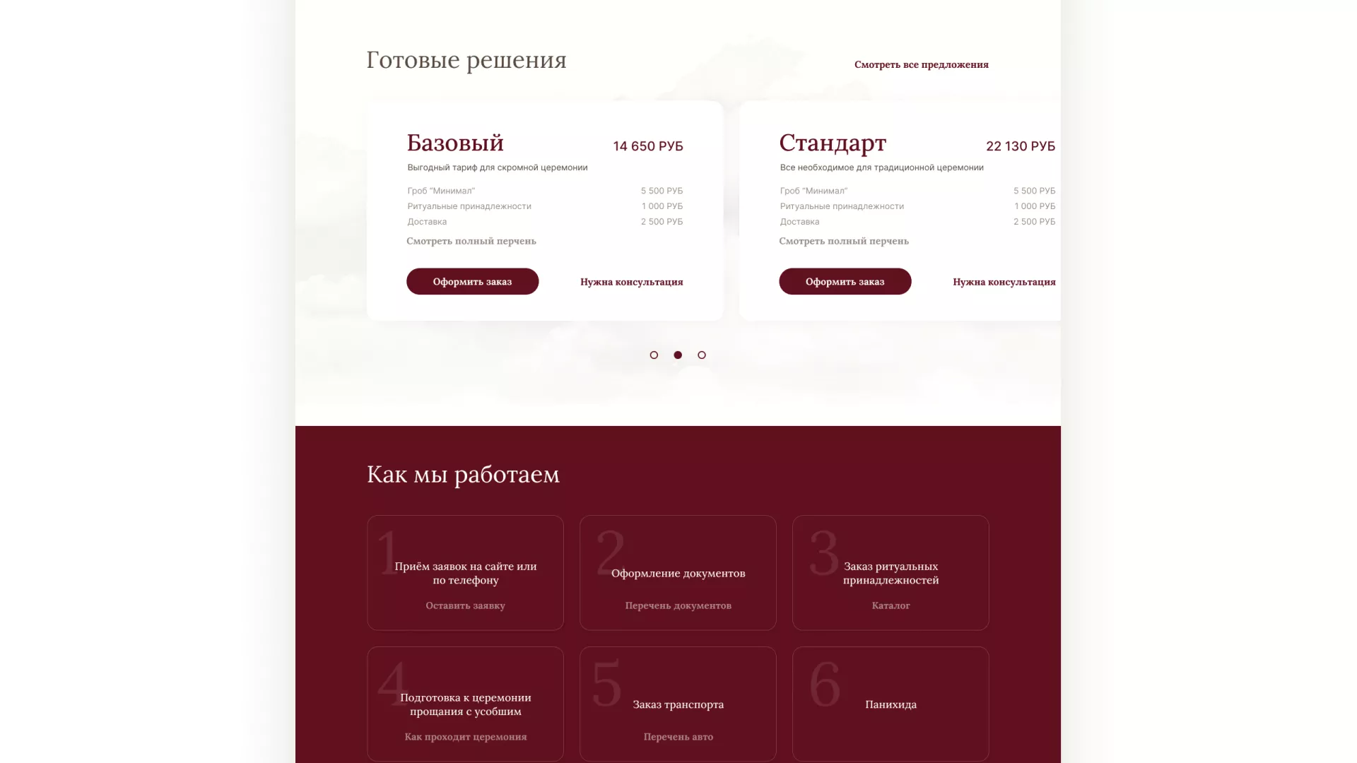 Разработка логотипа и сайта в Ногинске ритуальных услуг «Семья»