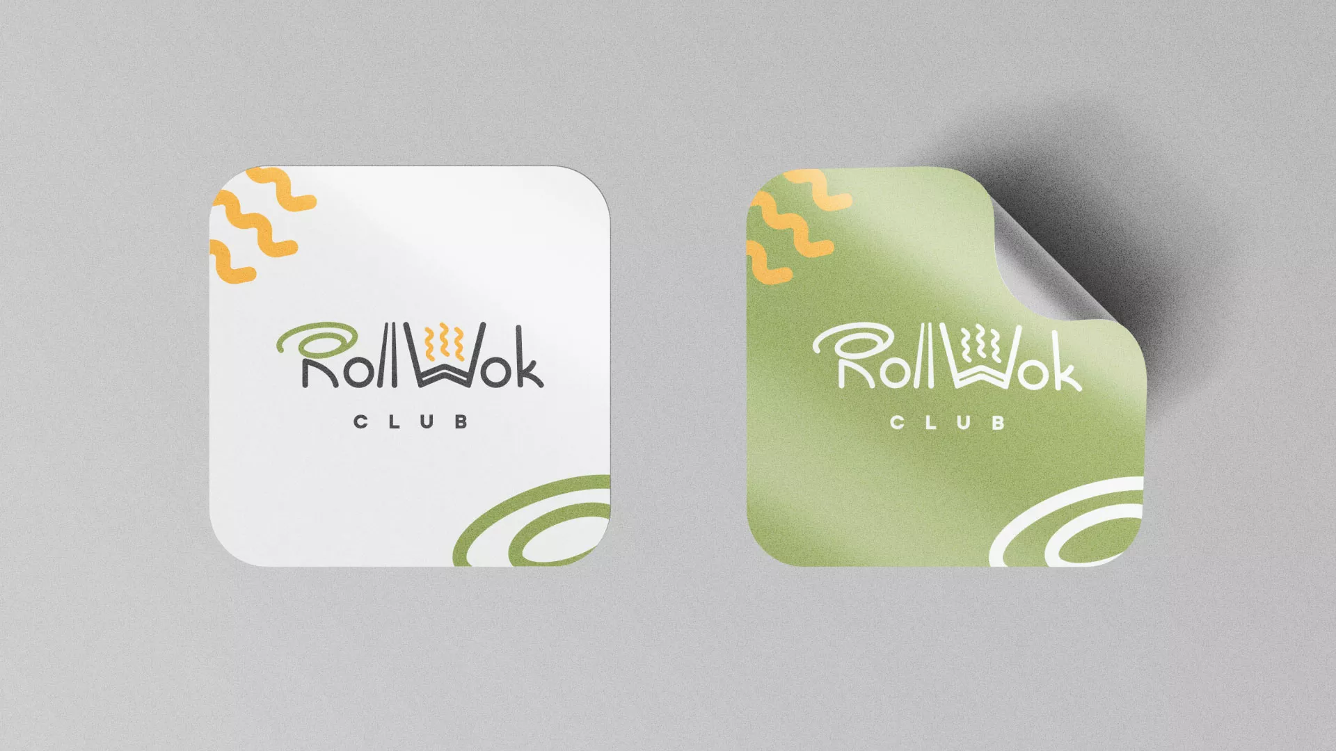 Разработка логотипа и фирменного стиля суши-бара «Roll Wok Club» в Ногинске